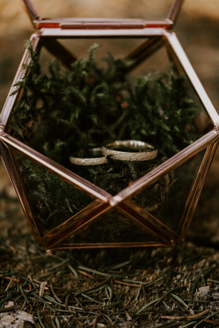 Ringkästchen geometrisch - kupfer