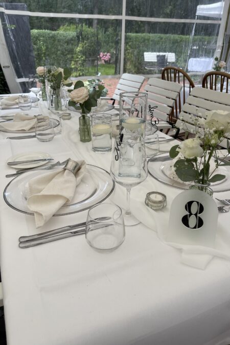 Teelichthalter mit Metallrand