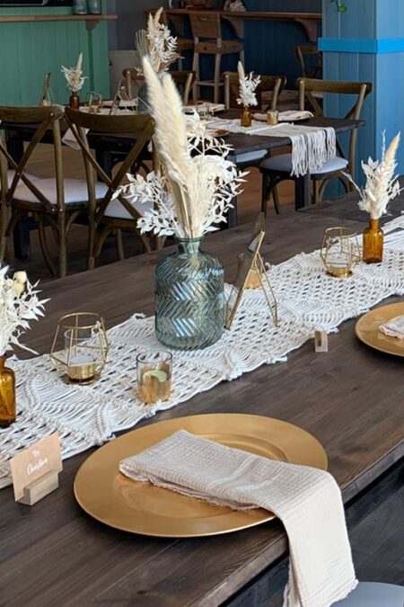 Teelichthalter Blattgold