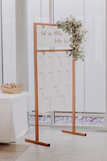 Sitzplan kupfer individuell gestaltbar