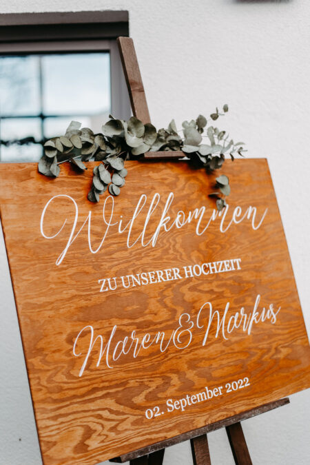 Willkommensschild Holz