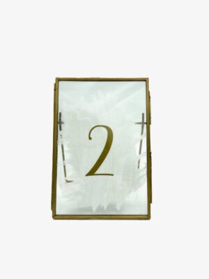 Tischnummer Bilderrahmen gold