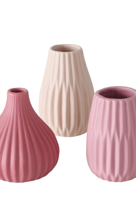 Keramikvase Rosa 3er-Set