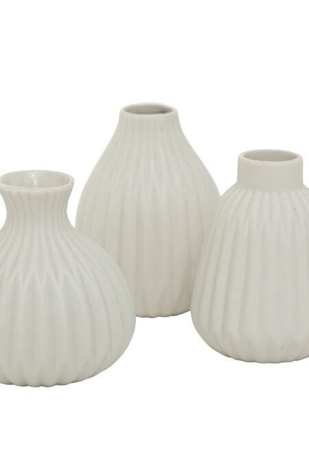 Keramikvase weiß 3er-Set