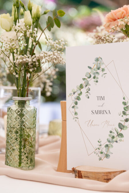 Vase grün Silberrand