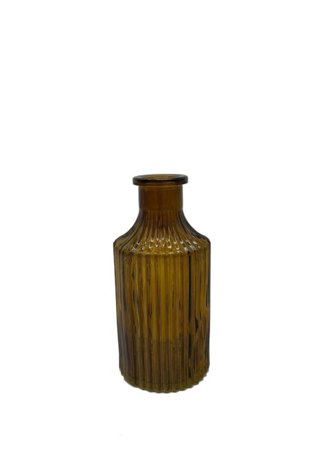 Vase braun geriffelt