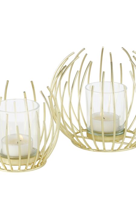 Teelichthalter Gold 2er-Set