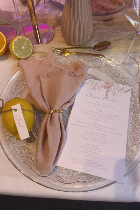 Serviette rosa Baumwolle