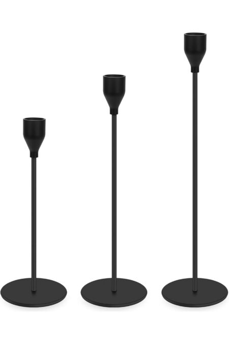 Stabkerzenhalter schwarz 3er-Set