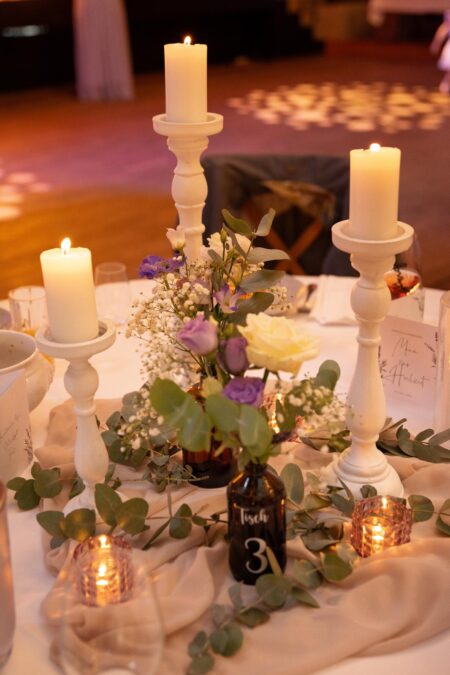 Landhauskerzenständer 3er-Set weiß